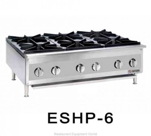 SATURN COMMERCIAL GAS HOT PLATE, 4 BURNERS, NAT GAS, MEDIUM DUTY (ESHP-4)