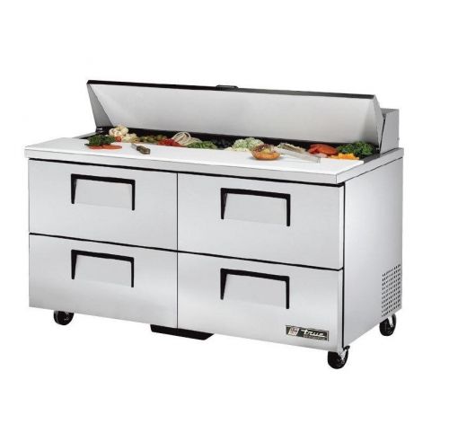 True TSSU-60-16D-4 Food Prep Table: Solid 4 Drawered Sandwich / Salad Unit 115V