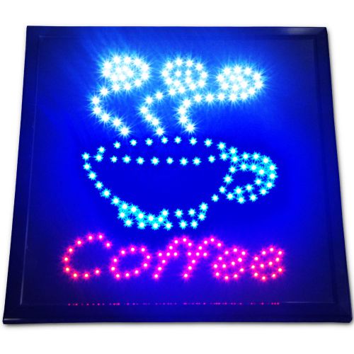 Large coffee shop led 19x19&#034; cafe barista sign neon open espresso machine store for sale