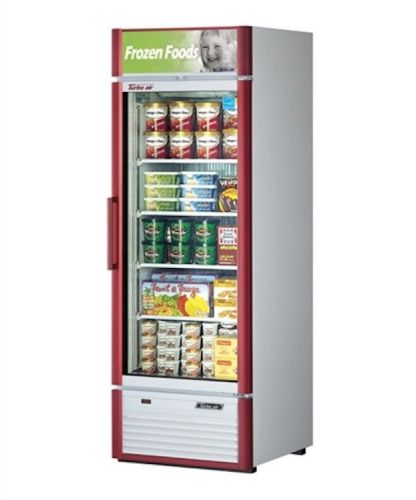 New turbo air 21 cu ft super deluxe 1 glass swing door merchandiser freezer for sale