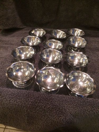 Set 12 Vollrath Sherbert Dish 48013 Stainless Steel