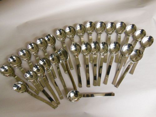 Commercial Grade RESTAURANT 7&#034; Spoon FLATWARE Big Lot of 43 Pcs. Clean Line NICE