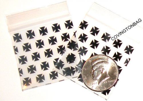 200 Iron Cross Baggies 2020 Mini Ziplock Bags 2 x 2&#034; Apple bags