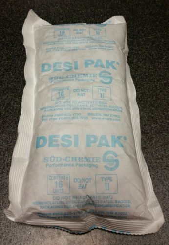 Desi pak dehumidification desiccant pak 16 units type ii new/old stock for sale