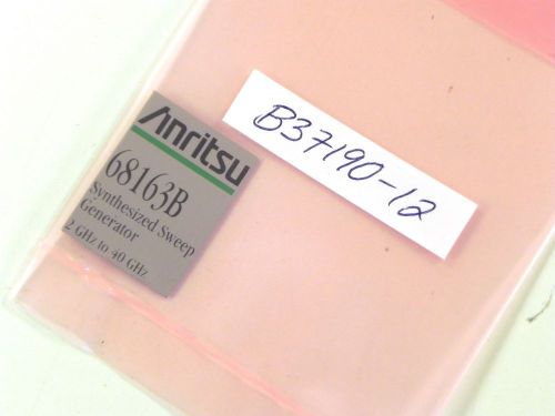 Anritsu B37190-12 68163B Model Label