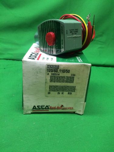 Asco Red-Hat II 3/8&#034;  Solenoid Valve 8263G333  120V