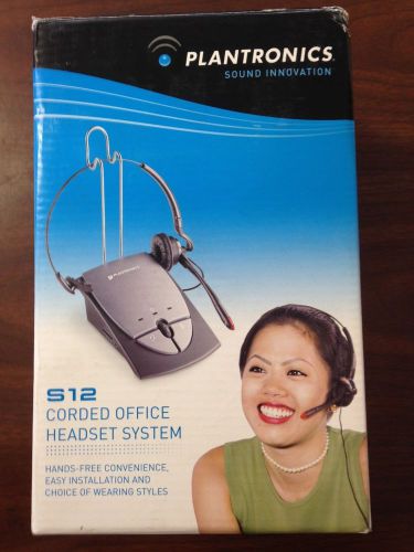 NEW Plantronics S12 Telephone Handsfree Headset System NIB