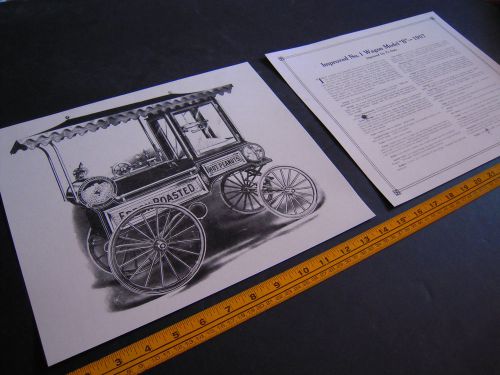 Antique cretors popcorn wagon 2 print set-improved no. 1 wagon -model &#034;b&#034;- 1907 for sale