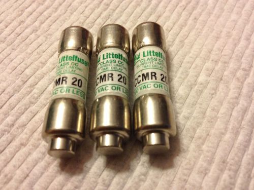 Lot of (3) - CCMR 20,CCMR-020 Littlefuse Midget Fuse 600V, FREE SHIP,BEST DEAL