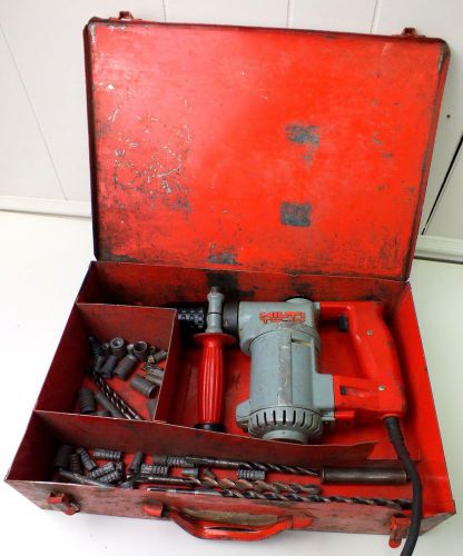 Hilti HAMMER DRILL BUNDLE Corded Tool Metal Carrying Case Bits TE17 Heavy Duty