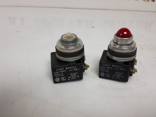 LOT OF 2 Square D Light  Module Type KM-1 Class 9001 KM1 SERIES A