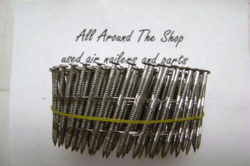 2&#034;x.090 15 degree Stainless Ring Coil nails to fit Hitcachi,etc. 1,500 pack