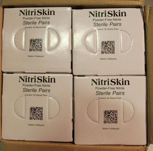 Nitri Skin Sterile Pairs MGSE552L Nitrile Glove Large PF Blue 50PK