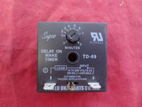 TD69 Delay on Make Timer Sealed Unit Parts Company Supco---SEE PICS BELOW