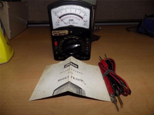 vintage Olson electronics inc model TE-197 P bakelite ohms meter..6x4x2 inches i