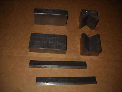 MAGNETIC CHUCK V BLOCKS AND PARALLEL BLOCKS  2 STARRETT PARALLELS For Grinder