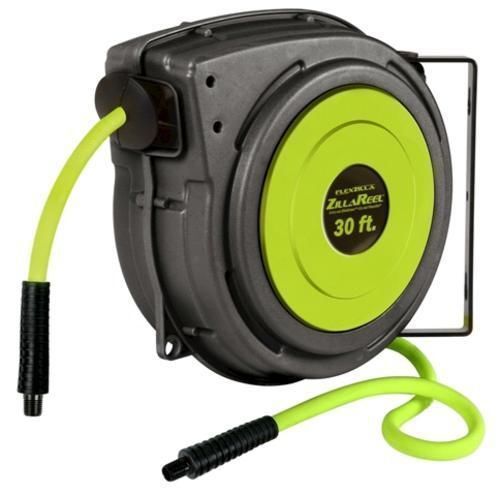 New flexzilla zillareel auto retractable mountable air hose reel 3/8&#034; x 30&#039; hose for sale