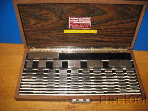 STARRETT WEBBER 85PC CROBLOX GUAGE BLOCK SET #S2CS85MA INSPECTION ONLY **XLNT**