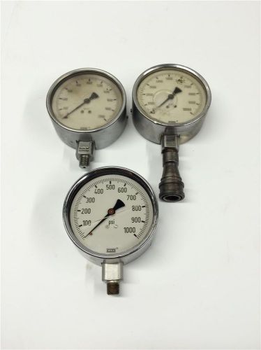 WIKA 0-10000 Hydraulic Fluid Air Pneumatic Steel Industrial 4&#034; Pressure Gauge