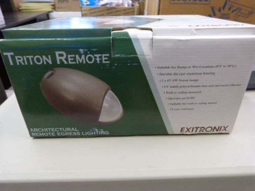 5 (five) new triton remote exitronix die cast aluminum exit lights dark bronze for sale