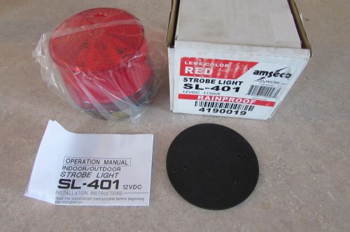 Amseco SL-401R SL-401 Indoor Outdoor Rainproof RED Strobe 4190019 - Free Ship