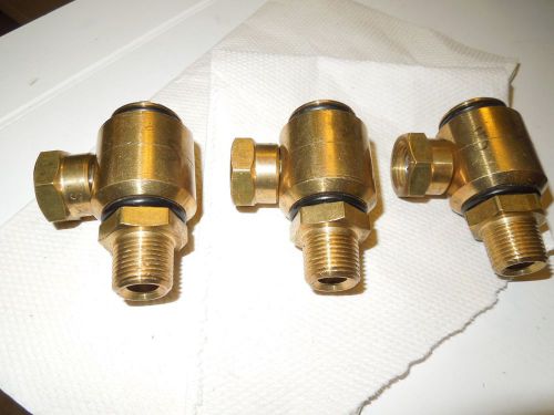 J.E. Adams 7030 High Pressure 90° Boom Brass Swivel 3/8 MPT x 3/8 FPT 3000 PSI