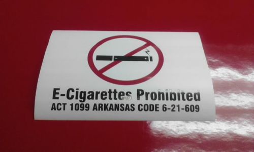 E-Cigarettes Prohibited Decals - Set of 10