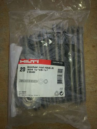 Hilti 1/2 x 6-1/2 Anchor Rod (160) Master Carton HAS-R 304 Stainless # 3523609