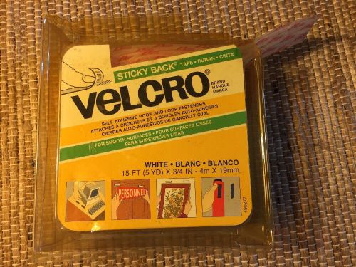Velcro sticky back hook and loop fastener tape white 3/4 inch x 15 ft for sale