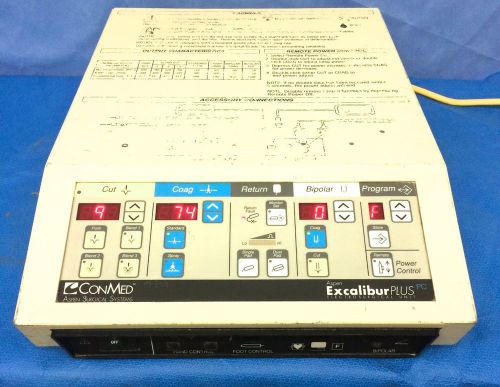 ConMed Excalibur Plus PC Electrosurgical Unit