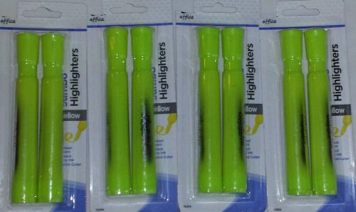 Jumbo Yellow High Lighters Lot of 4 packs of 2