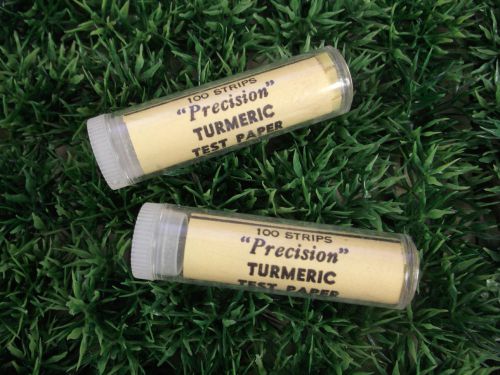 TUMERIC test  paper 2x 100 strips, 200 strips total.  Precision Laboratories