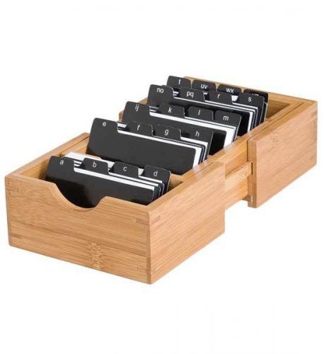 Business Card Organizer - Bamboo