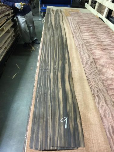 Wood Veneer Macassar Ebony 6x108 12pcs total Raw Veneer  &#034;EXOTIC&#034; MEX 9