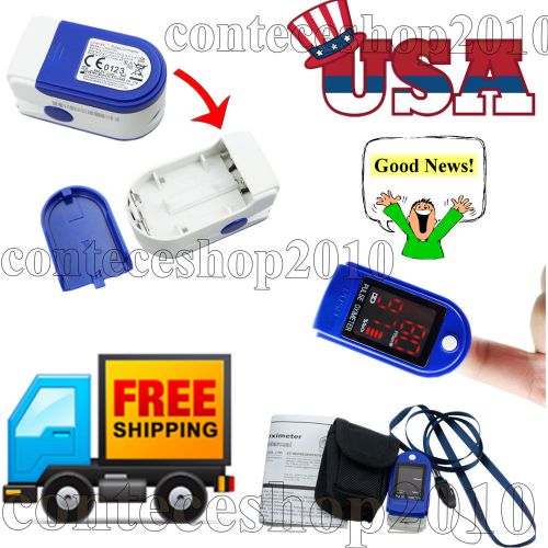 2015, CONTEC Promotion! CE/FDA LED Fingertip oxygen pulse oximeter CMS50DL, blue