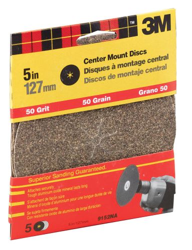 3m 5&#034; coarse grit center mount discs 9152dc-na for sale