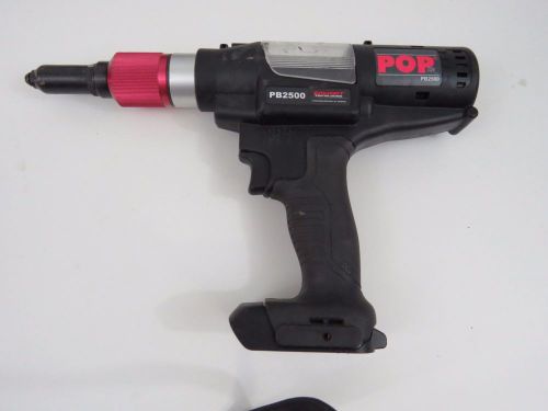 POP PB2500 Cordless Aircraft riveter w/ New Jaws and Batteries