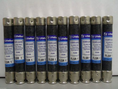 10 BRAND NEW LITTELFUSE FLSR 1 600V 1A POWR-GARD TIME DELAY DUAL ELEMENT FUSE