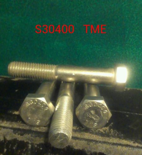 Qty 4 * the s30400 stainless steel bolt 3/4&#034; dia 4-1/4&#034; long, for sale