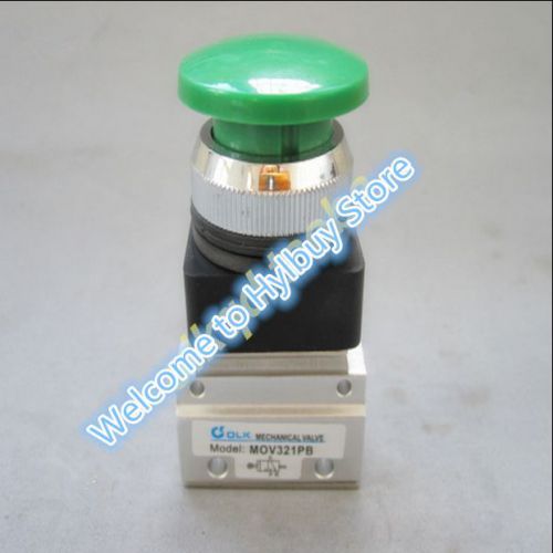 G1/8&#034;Momentary Green Mushroom 2 Position 3 Way Mechanical Air Pneumatic Valve