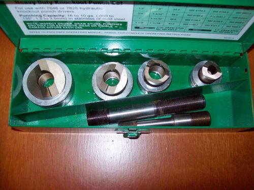 Greenlee 744 Slug Splitter Stainless Knockout Punch Set 1/2&#034; 3/4&#034; 1&#034; 11/4&#034;