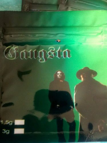 12 &#034;Gangsta&#034; Zip lock foil bags