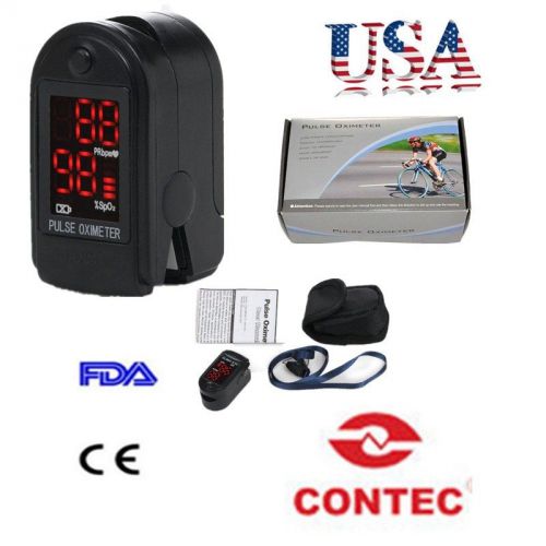 Best fda ce  led pulse oximeter finger pulse blood oxygen spo2 monitor contec pr for sale