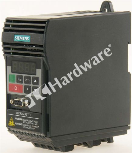 Siemens 6SE9213-6BA40 6SE9 213-6BA40 MICROMASTER MM75 AC Drive 208-240V 1HP 3.5A