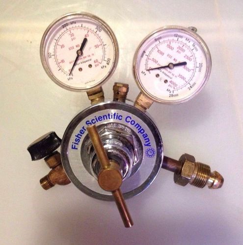 Fisher Scientific FS-50, 50 PSI, 2-Stage Brass Pressure Regulator, CGA 580