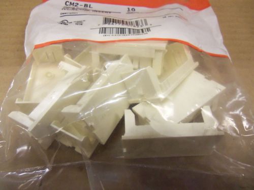 10 New Wiremold CM2-BL CM2BL 2 Amp Blank Insert Ivory