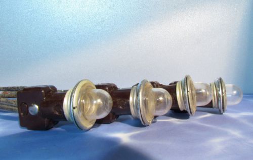 Vintage Panel Lamp Sockets with Cloth Wire Leads