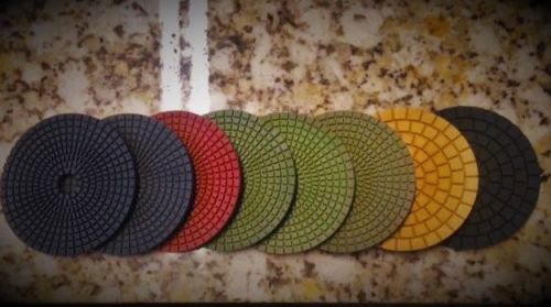 5&#034; Spectra &#034; Angel&#034; Wet Polishing Pad Set for Granite, Marble &amp; Quartz