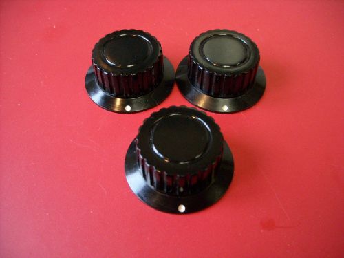 Medium Size Raytheon Mil Spec Skirted Test Equipment Knobs (Quantity 3)