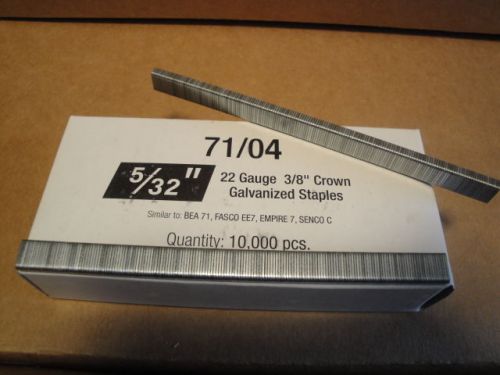 Standard Upholstery Staples 71 Series 3/8&#034; Crown 5/32&#034; Leg Galvanized 22 Gauge